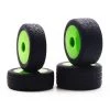 Carisma GT24B Wheels With Mounted Tyres - Green