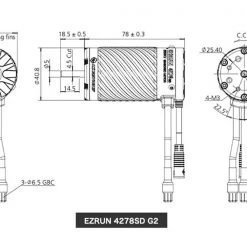 Hobbywing EZRUN 4278SD 2250kV G2 Motor -Carisma Rc Sales Shop hw30402800 3